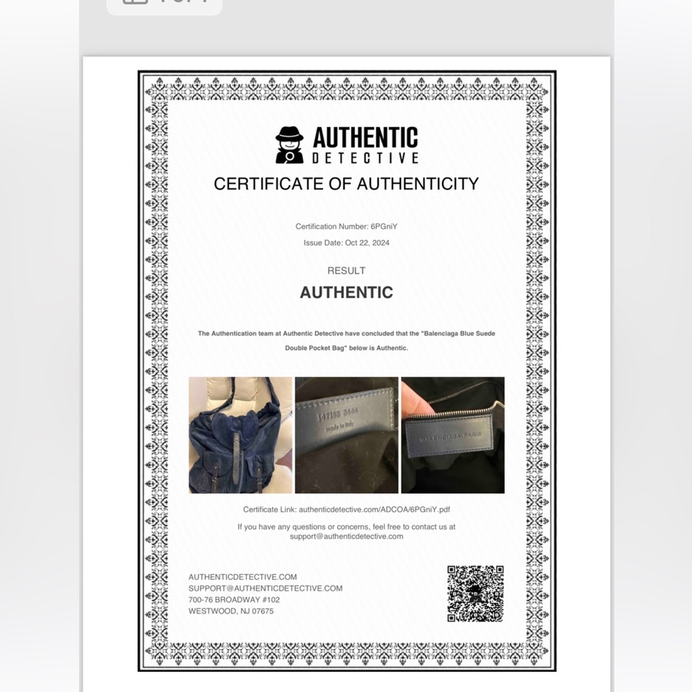 Authentic Balenciaga Suede Cargo Pocket Suede Shoulder Bag with COA - Picture 7 of 16